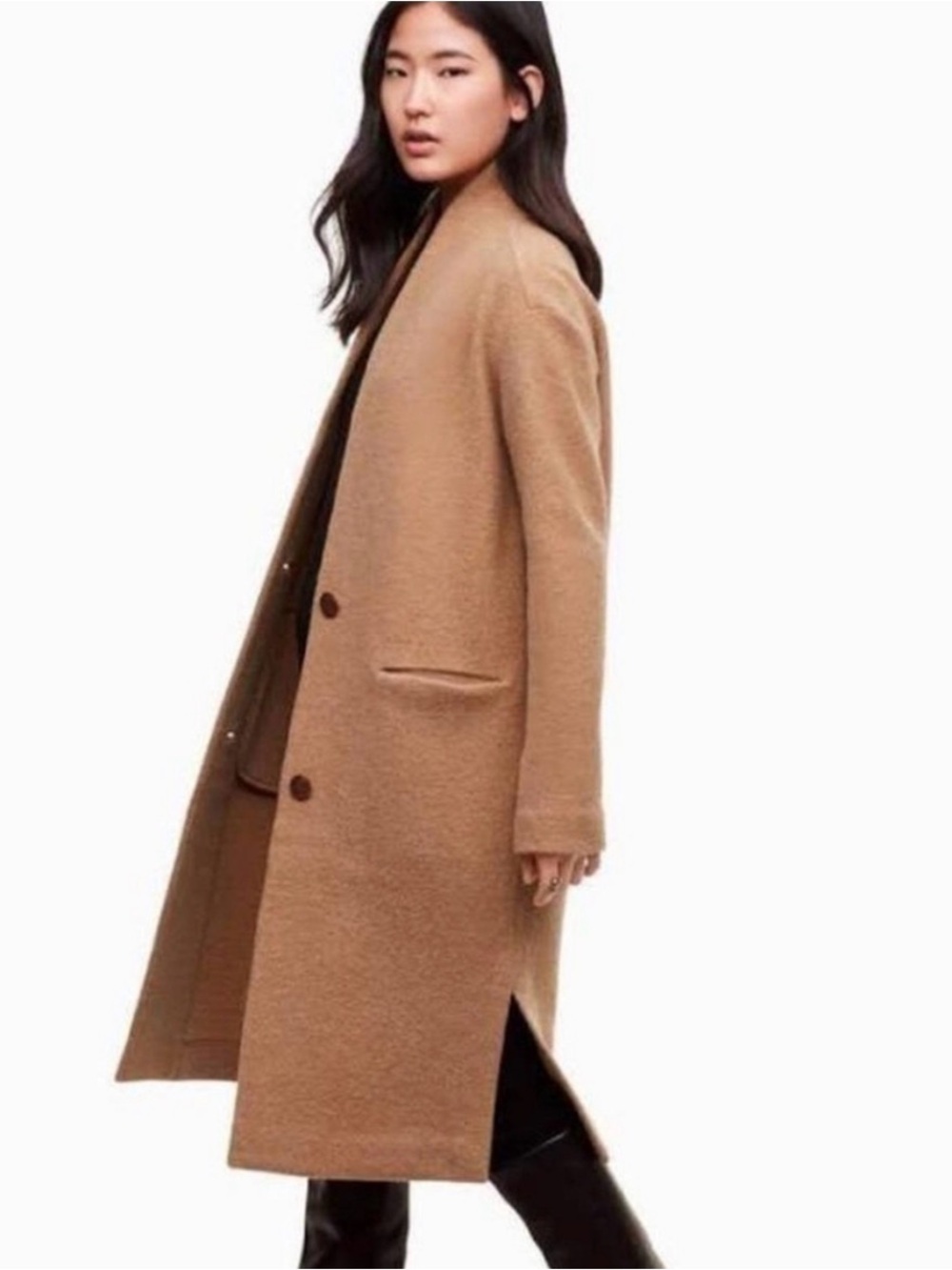 Wilfred Dujardin Jacket Merino Wool Coat in Brown Size XXS
